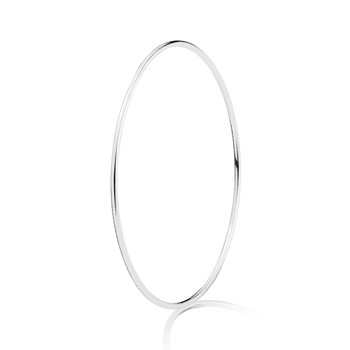 BNH 14 ct white gold bangle, Ø 7,0 cm and 1,8 mm in thickness